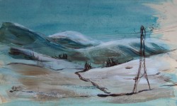 13. Snow scapes in acrylic art workshop